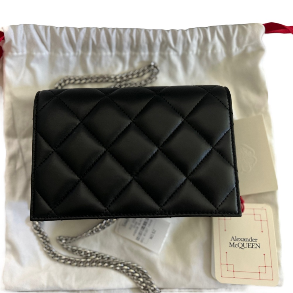 NEW ALEXANDER MCQUEEN GRAFFITI SMALL QUILTED HANDBAG - Picture 7 of 12